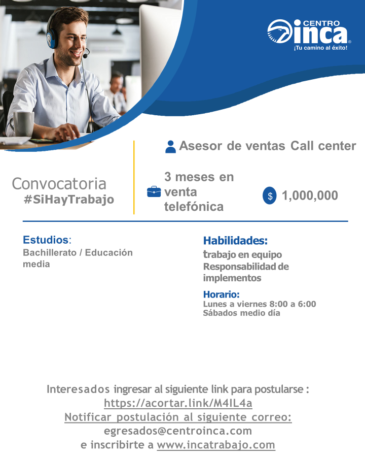 Asesor de ventas call center