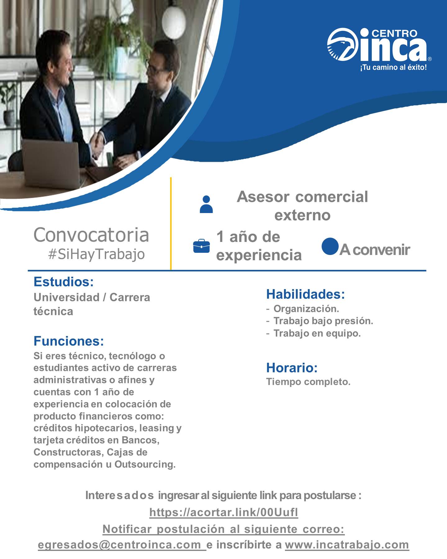 Asesor comercial externo